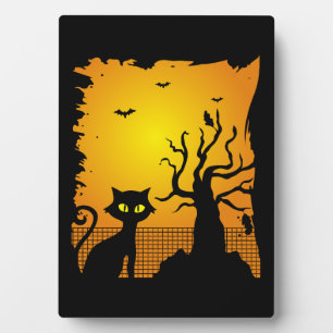 Halloween Halloween, Cat Happy Halloween Plaque
