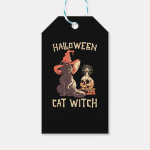 Halloween Halloween Cat Witch Gift Tags