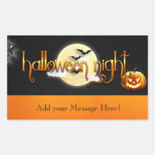 Halloween  -  Halloween Night - CUSTOMIZE Rectangular Sticker
