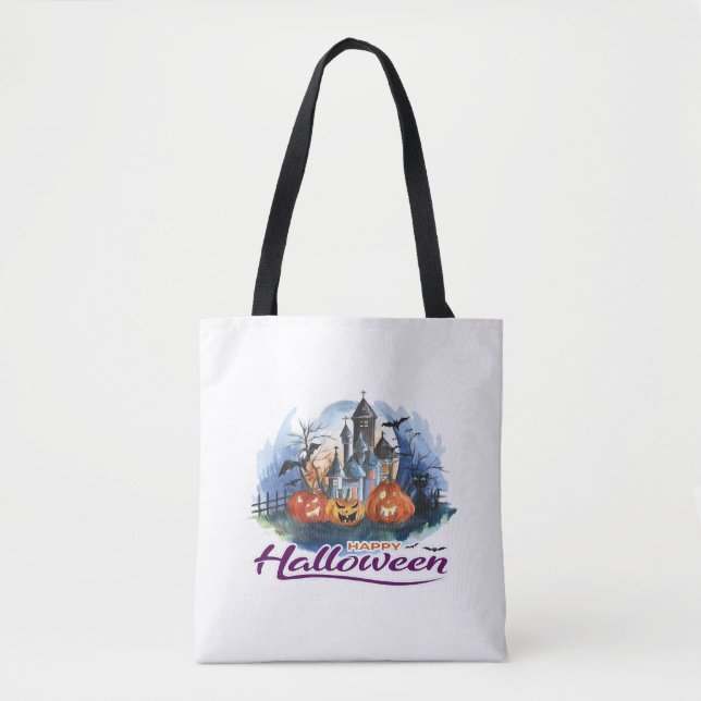 Halloween halloween pumpkin tote bag (Front)