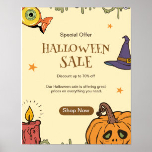 Halloween Halloween Sale Flyer, Halloween Night Poster