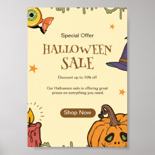 Halloween Halloween Sale Flyer, Halloween Night  Poster