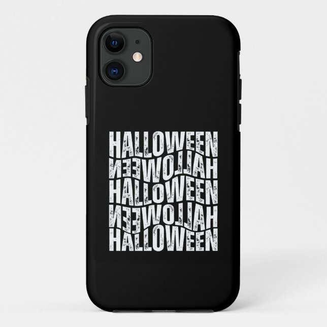 HALLOWEEN HALLOWEEN WARP TYPOGRAPHY Case-Mate iPhone CASE (Back)