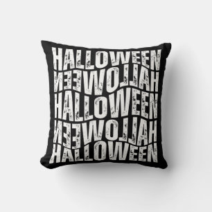 HALLOWEEN HALLOWEEN WARP TYPOGRAPHY CUSHION