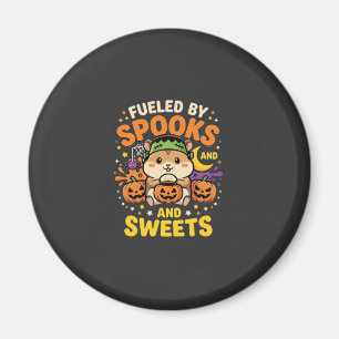 Halloween Hamster Fueled By Spooks And Sweets_1 Magnet