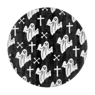 Halloween Hand Drawn Pattern Background Cutting Board
