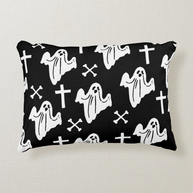Halloween Hand Drawn Pattern Background Decorative Cushion (Front)