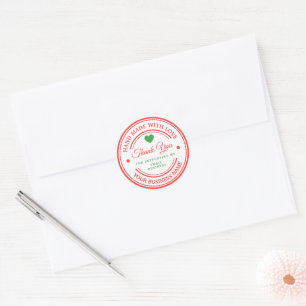 Halloween handmade with love thank you classic round sticker