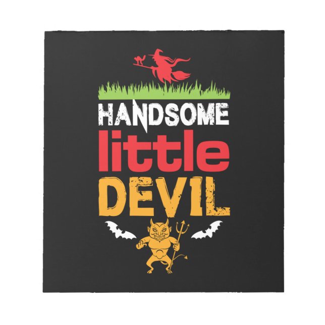 Halloween Handsome Little Birthday Notepad (Front)