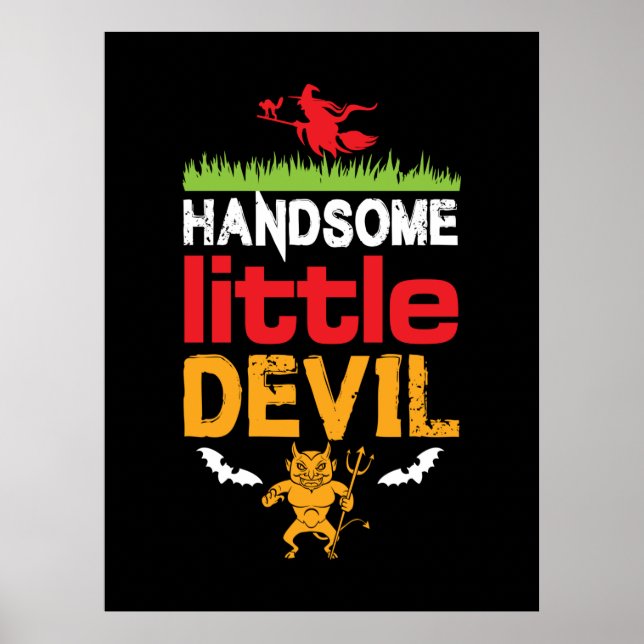 Halloween Handsome Little Birthday Poster (Front)