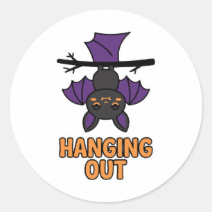 Halloween Hanging out Classic Round Sticker