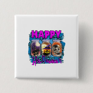 Halloween Happy Halloween Birthday 15 Cm Square Badge