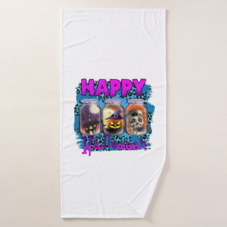 Halloween Happy Halloween Birthday Bath Towel