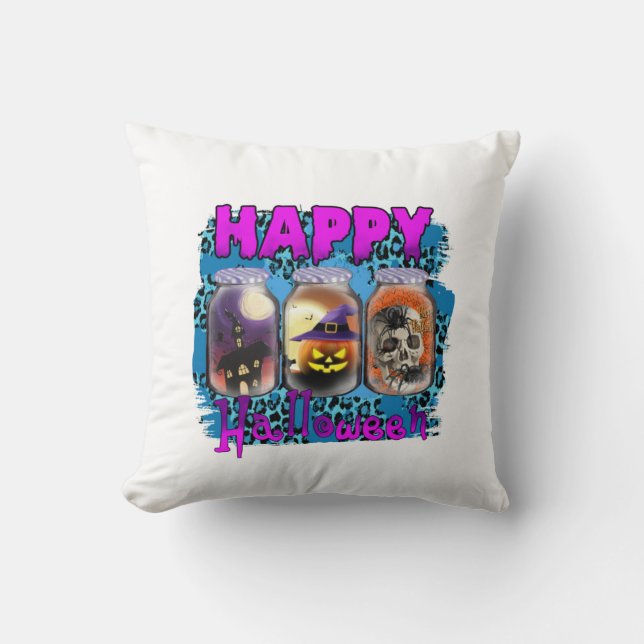 Halloween Happy Halloween Birthday Cushion (Front)