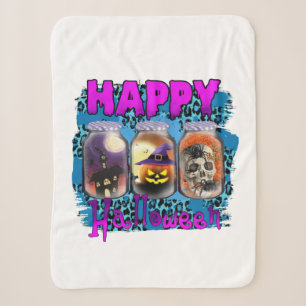 Halloween Happy Halloween Birthday Sherpa Blanket