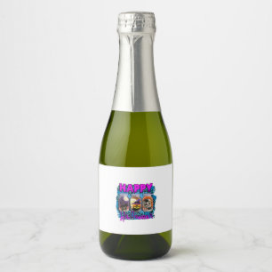 Halloween Happy Halloween Birthday Sparkling Wine Label