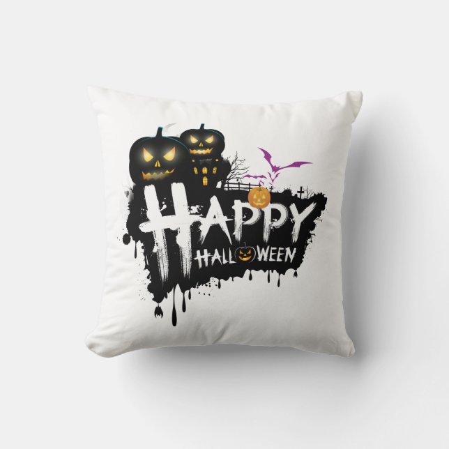 Halloween happy Halloween hello Halloween Pillow (Front)