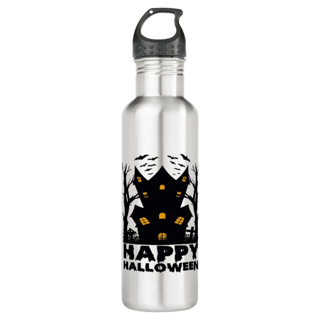 Halloween ( Happy Halloween House) 710 Ml Water Bottle (Front)