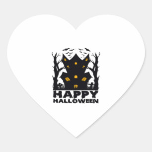 Halloween ( Happy Halloween House) Heart Sticker