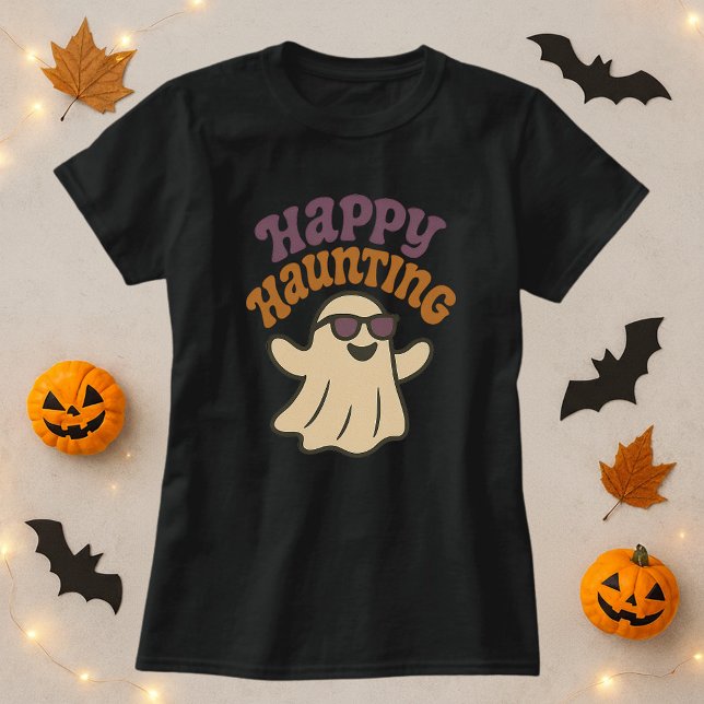 Halloween Happy Haunting Cool Ghost T-Shirt (Creator Uploaded)