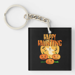 Halloween Happy Haunting Key Ring