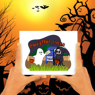 Halloween Happy Mail-oween  Postcard