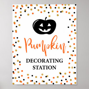 Halloween Happy Pumpkin Decorating Station Sign