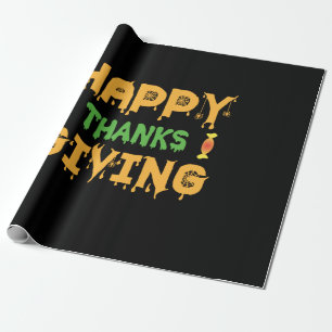 Halloween Happy Thanksgiving Birthday Wrapping Paper