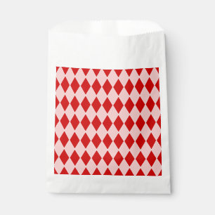 halloween harlequin pink red jester favour bag