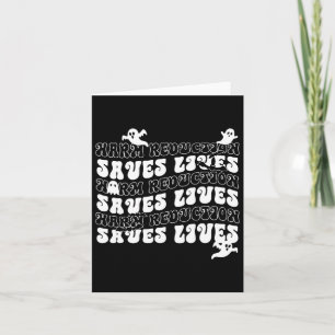 Halloween Harm Reduction Cute Ghost Public Health Card