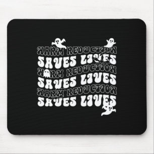 Halloween Harm Reduction Cute Ghost Public Health Mouse Pad