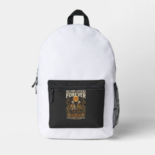 Halloween Harvest Bone Embrace Printed Backpack