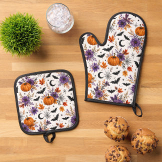 Halloween Harvest Oven Mitt & Pot Holder Set