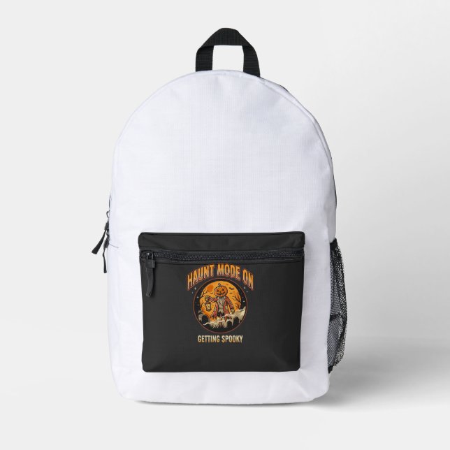 Halloween Haunt Mode Printed Backpack (Front)