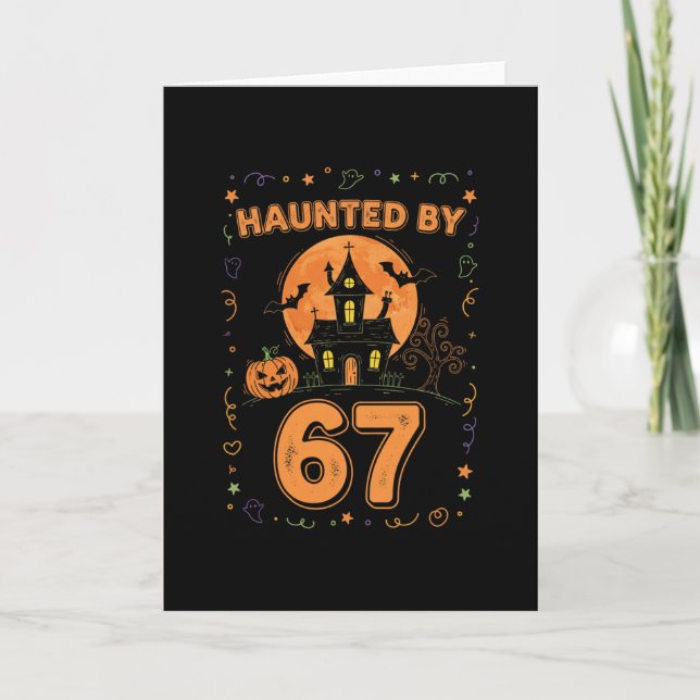 Halloween Haunted 67 Six Seven Meme 1 (12)  Card (Front)