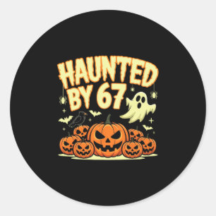 Halloween Haunted 67 Six Seven Meme 1 (13) Classic Round Sticker