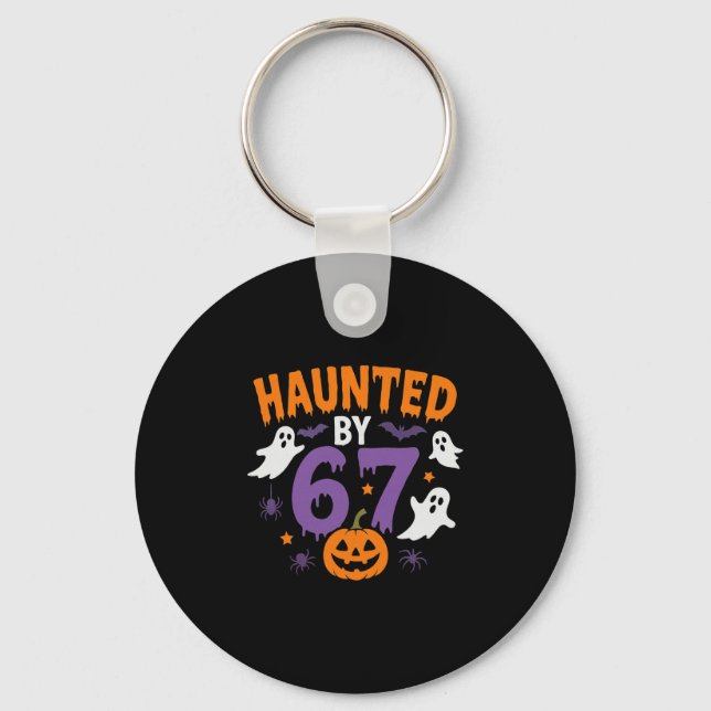 Halloween Haunted 67 Six Seven Meme 1 (16)  Key Ring (Front)