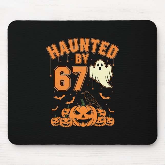 Halloween Haunted 67 Six Seven Meme 1 (21)  Mouse Pad (Front)