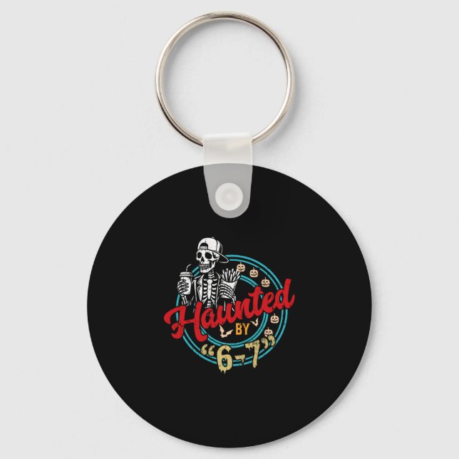 Halloween Haunted 67 Six Seven Meme 1 (24)  Key Ring (Front)