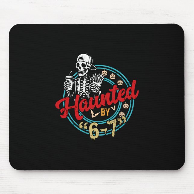 Halloween Haunted 67 Six Seven Meme 1 (24)  Mouse Pad (Front)