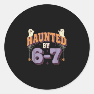 Halloween Haunted 67 Six Seven Meme 1 (9)  Classic Round Sticker