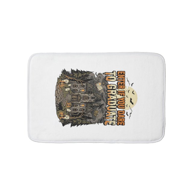 Halloween Haunted Academy Night Bath Mat (Front)
