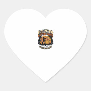 Halloween Haunted After Dark Heart Sticker
