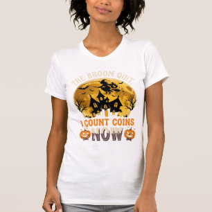 Halloween Haunted Banker Witch T-Shirt