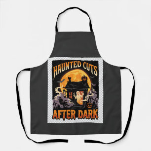 Halloween Haunted Barber Night Apron
