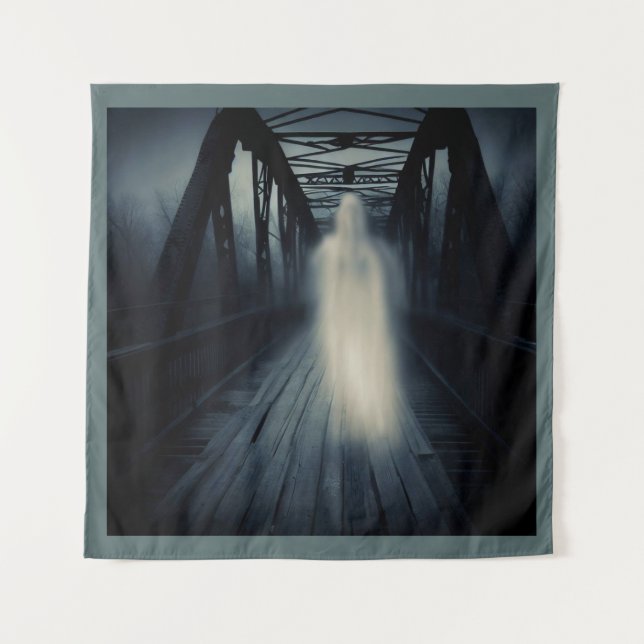 Halloween - Haunted Bridge 3 Tapestry (Front)