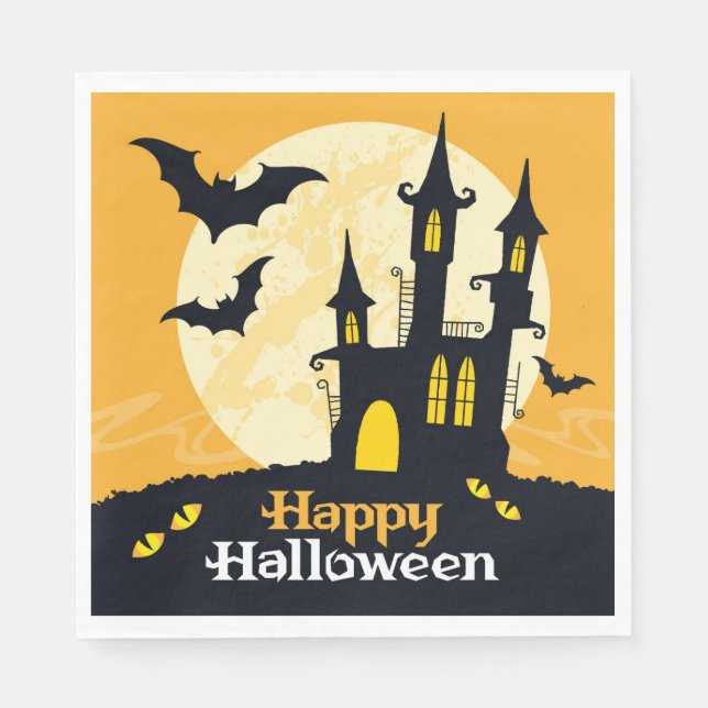 Halloween Haunted Castle Napkin (Front)