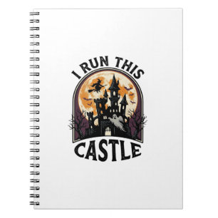 Halloween Haunted Castle Witch Moon Vintage Shirt_ Notebook