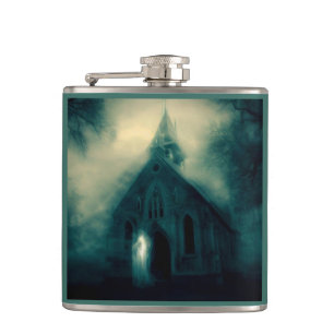 Halloween - Haunted Church 4 Hip Flask