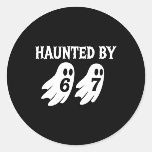 Halloween Haunted Classic Round Sticker